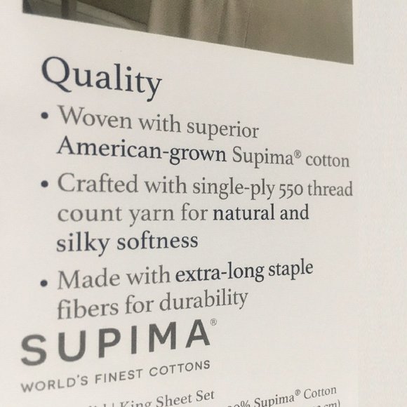 new CHERRY BLOSSOM PINK Charter Club 550 TC Cotton CAL KING Extra-Deep Sheet Set - Picture 6 of 11